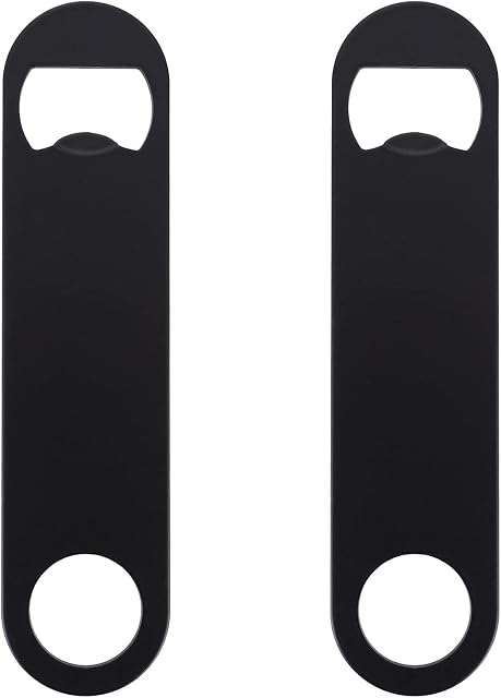 cobee Beer Bottle Openers, 2 Pieces Flat Bottle Opener Stainless Steel Beer Opener Bar Bottle Opener for Kitchen Bar Restaurant
