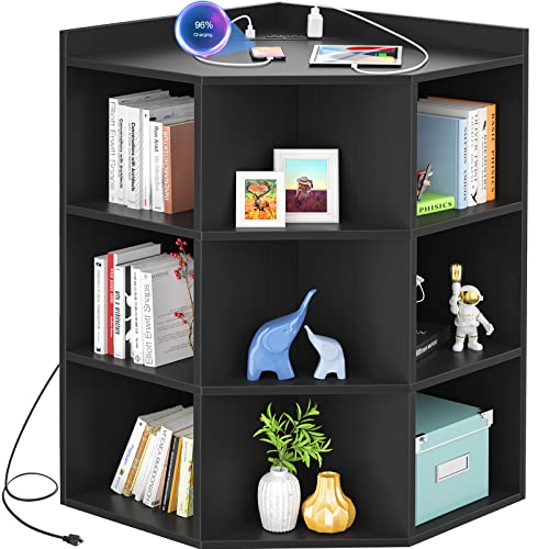 Buy Aheus Corner Black Corner Storage with USB Ports and