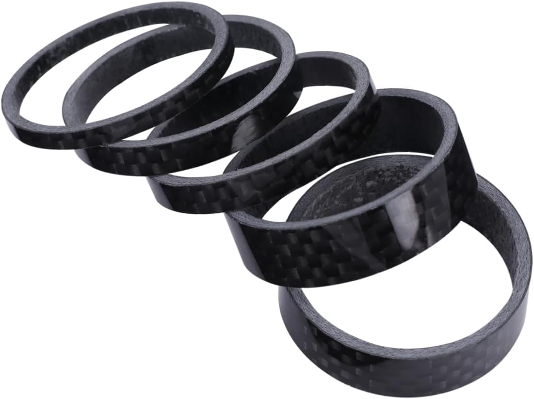 Carbon Fiber Bike Headset Spacers Handlebar Spacer Kit Headset Fork Gasket