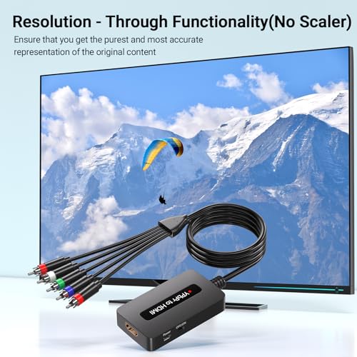 Convertidor de componente a HDMI 1080P con conector YPbPr macho para DVD 3