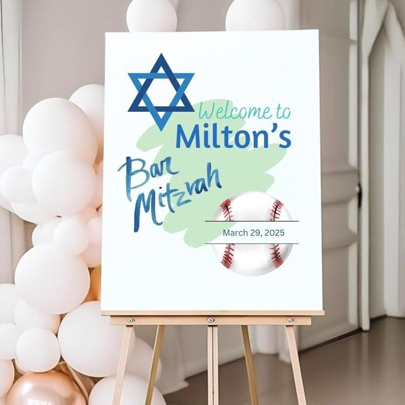 Bar or Bat Mitzvah Birthday Sweet 16 Quinceañera Guest Sign In Board, Custom Signature Poster, Personalized Keepsake, Tennis Ball Sports Theme Party Decor, Tennis Fan Player Premium Acrylic Sign, Made in CT, USA.