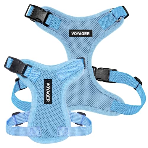 Image of Voyager Step-in Pet Harness - All Weather Mesh, Adjustable Step in Harness for Cats and Dogs by Best Pet Supplies - Baby Blue, XS