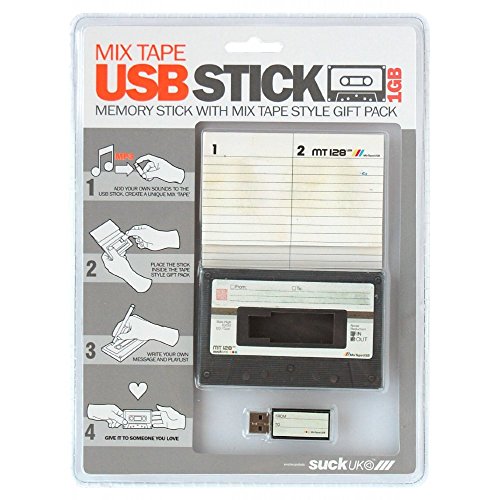 Toy Zany Suck UK USB Mix Tape, Argento