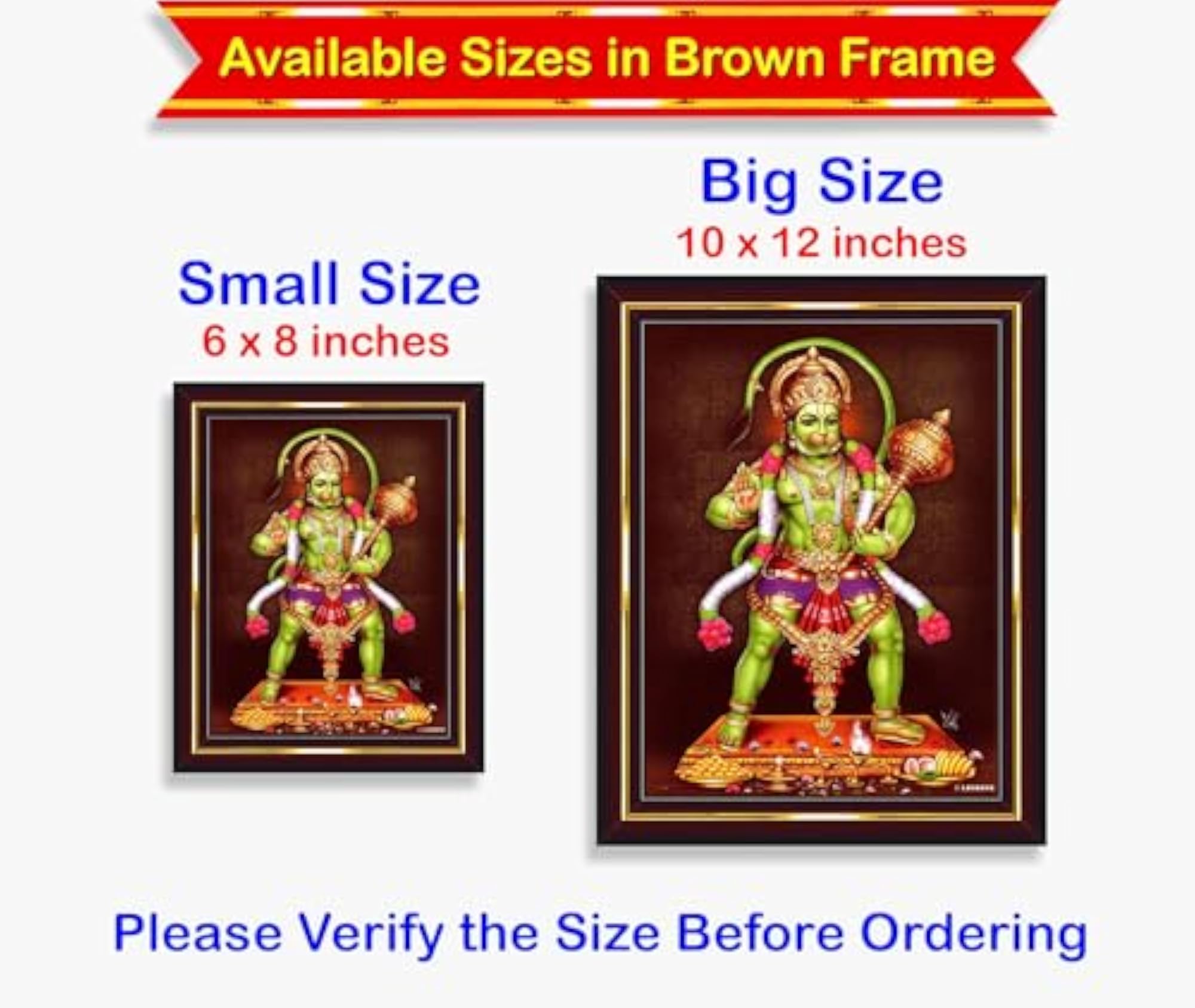 Lord Hanuman Ji Wall Painting Framed Home Decor