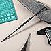 FdcLixuvol Double Pointed Scriber, Metal Scribe Tool Carbide Scribe Steel Point for Welding Marking Pen Glass Metal Sheet Ceramics (Black)