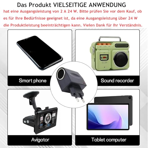 220 V na 12 V 2 A 24 W adapter do gniazda zapalniczki samochodowej z adapterem USB | przetwornica napięcia AC na DC z wtyczką UE | konwerter napięcia, zasilacz, ładowarka, adapter