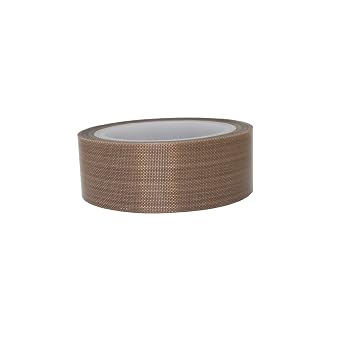 PTFE Coated Fabric Tape Teflon Adhesive Tape High Temperature Vacuum, Hand and Impulse Sealers Machine Sealing Tape 0.18mm Thick 19mm-5M