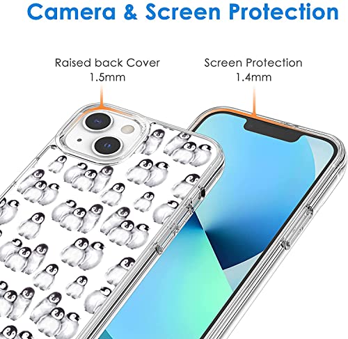 Compatible For Iphone 11 Case, Cute Funny Antarctic Penguin Iphone Case Shockproof Protective Clear Soft Tpu Case Gift For Girls Women #TOP1