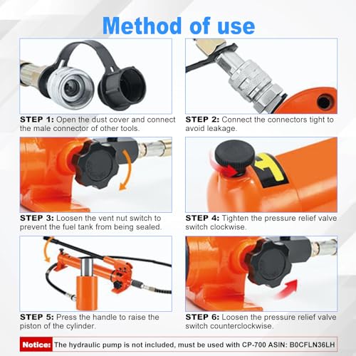 Image of 50T 6In Hydraulic Cylinder Jack, Stroke Hydraulic Lifting Cylinder 150mm, Oil Storage Capacity 953CC, Hydraulic Ram Cylinder Solid for Power, Chemicals, Steel, Bridges, Shipbuilding, Machinery