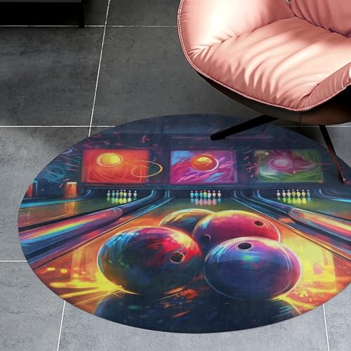 Tapis rond absorbant pour éviter les glissades dans le salon