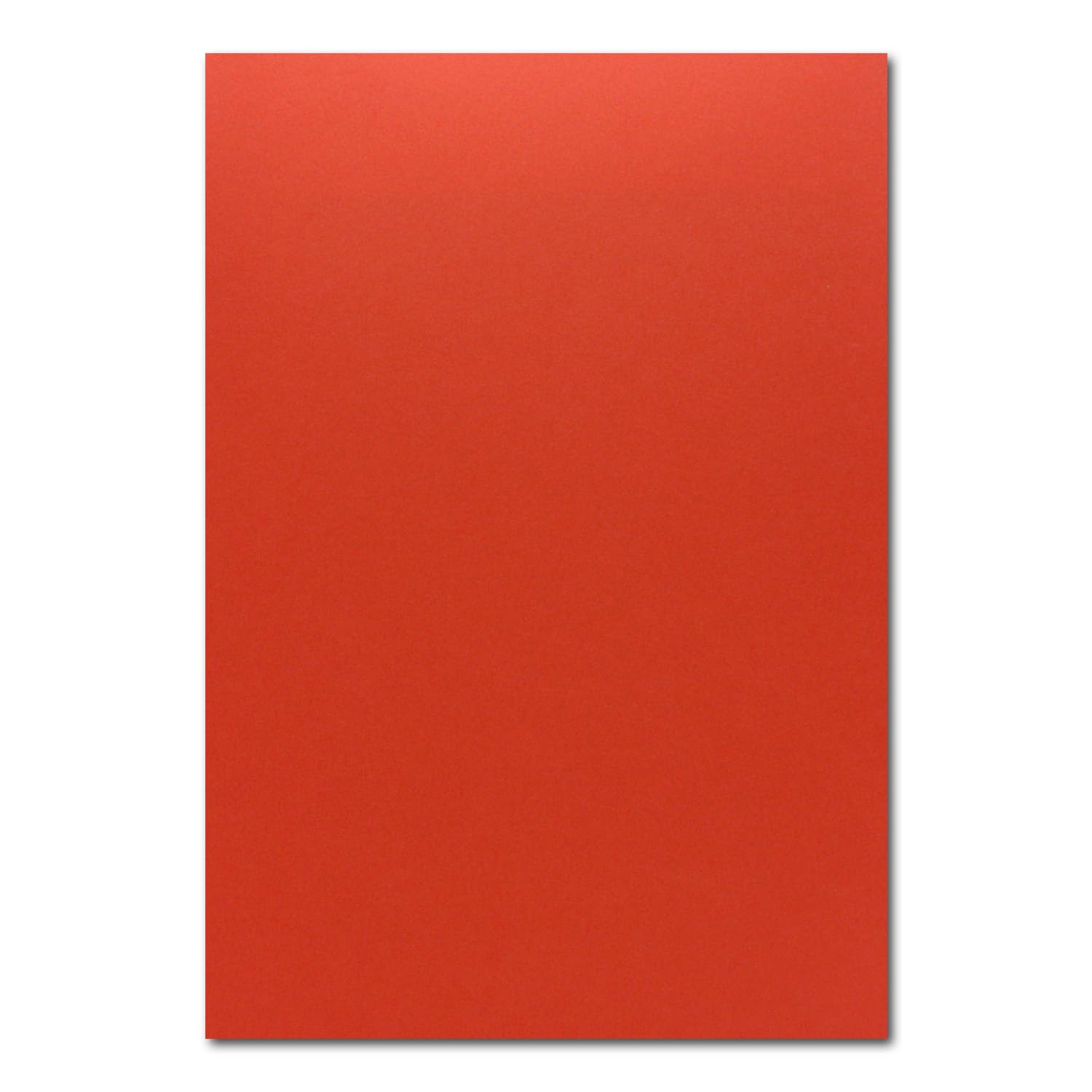 25 DIN A4 Bastelkarton - Tomatenrot (Rot) - 225 g/m² - 21 x 29,7 cm - Ton-Papier Fotokarton Bastel-Papier Ton-Karton - FarbenFroh