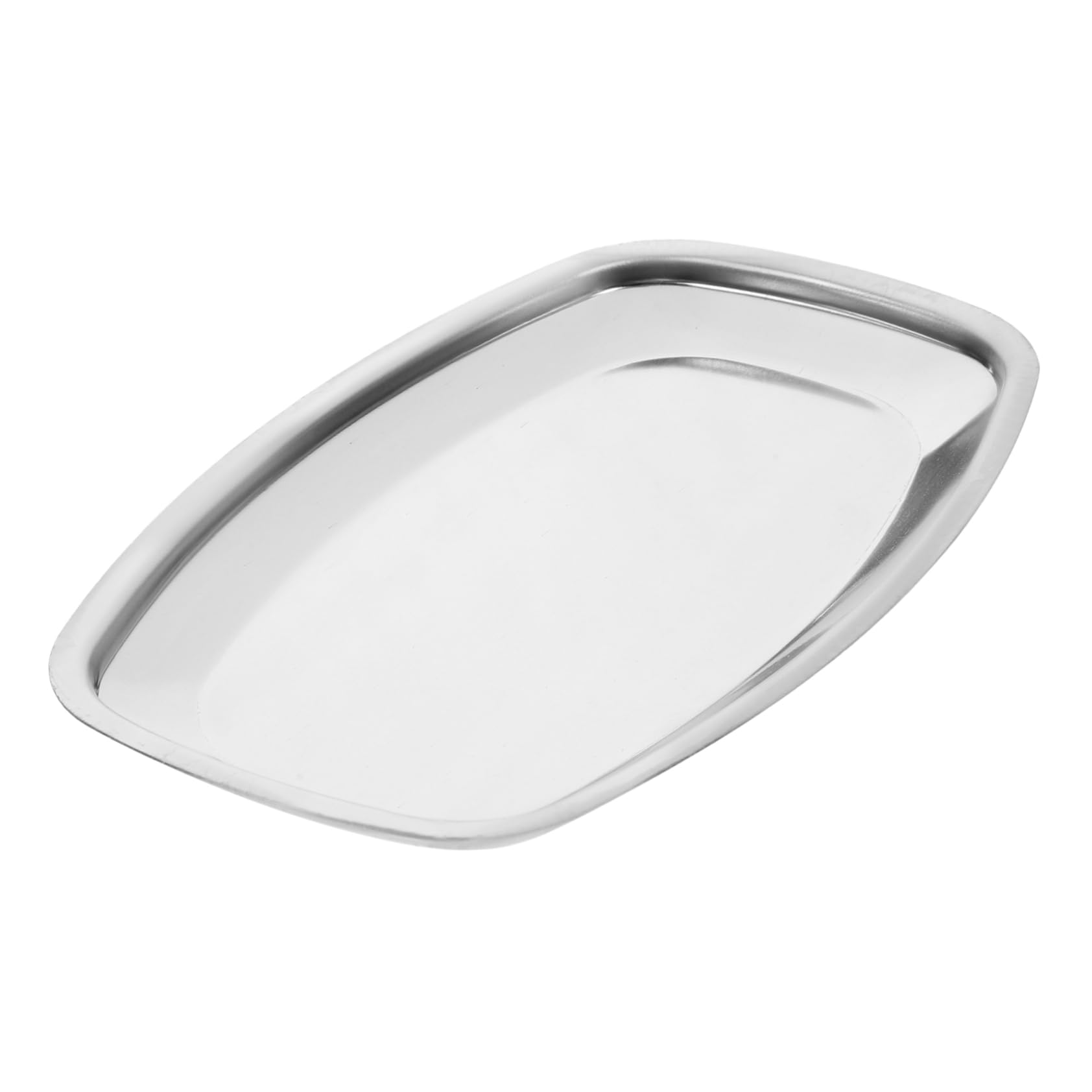 Wakauto Stainless Steel Food Tray Towel Stand Stainless Steel Plate for Snacks Fruits and Desserts Portable and Lightweight Design for Easy Carrying