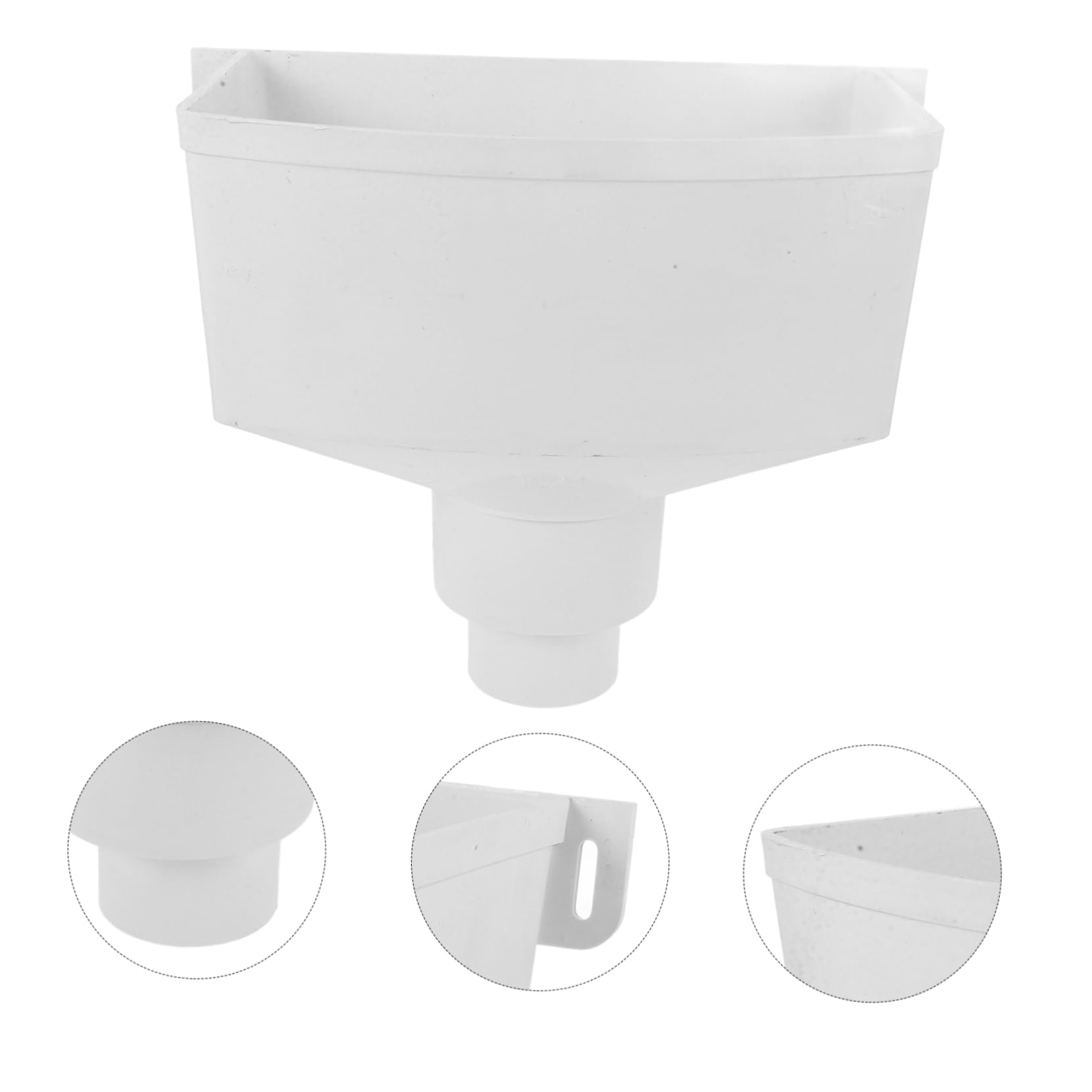 Conector de Bajante de PVC para Canalón, Diámetro 75mm