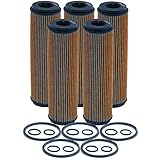 Set of 5 Engine Motor Oil Filters For Mercedes-Benz C250 SLK250 Base Luxury Sport 1.8L L4 DOHC 16