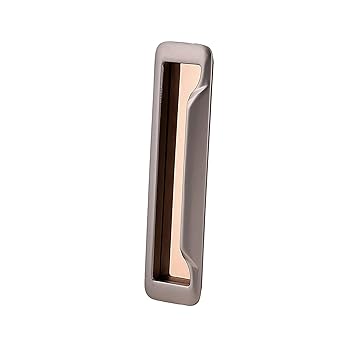 EHardware Depot Architectural Concealed Door Pull Handle for All Type Wardrobe & Cupboard Door (2 Pcs) (160 mm, Modern, Rose Gold+Black Satin)