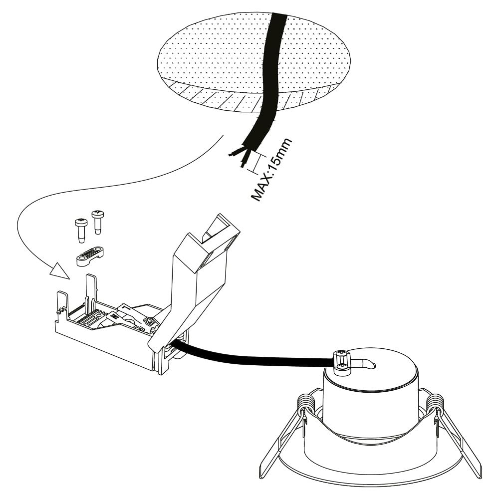 Eglo connect.z Smart Home Led faretto da incasso Saliceto-Z in alluminio bianco, Ø 88 mm, ZigBee, app e controllo vocale, colore della luce, dimmerabile