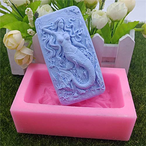 Silicone Soap Making Molds, Mermaid Princess Shape Craft Art Silicone Soap Mould Diy Handmade Soap Moulds - Soap Making Supplies By Yscen #TOP1