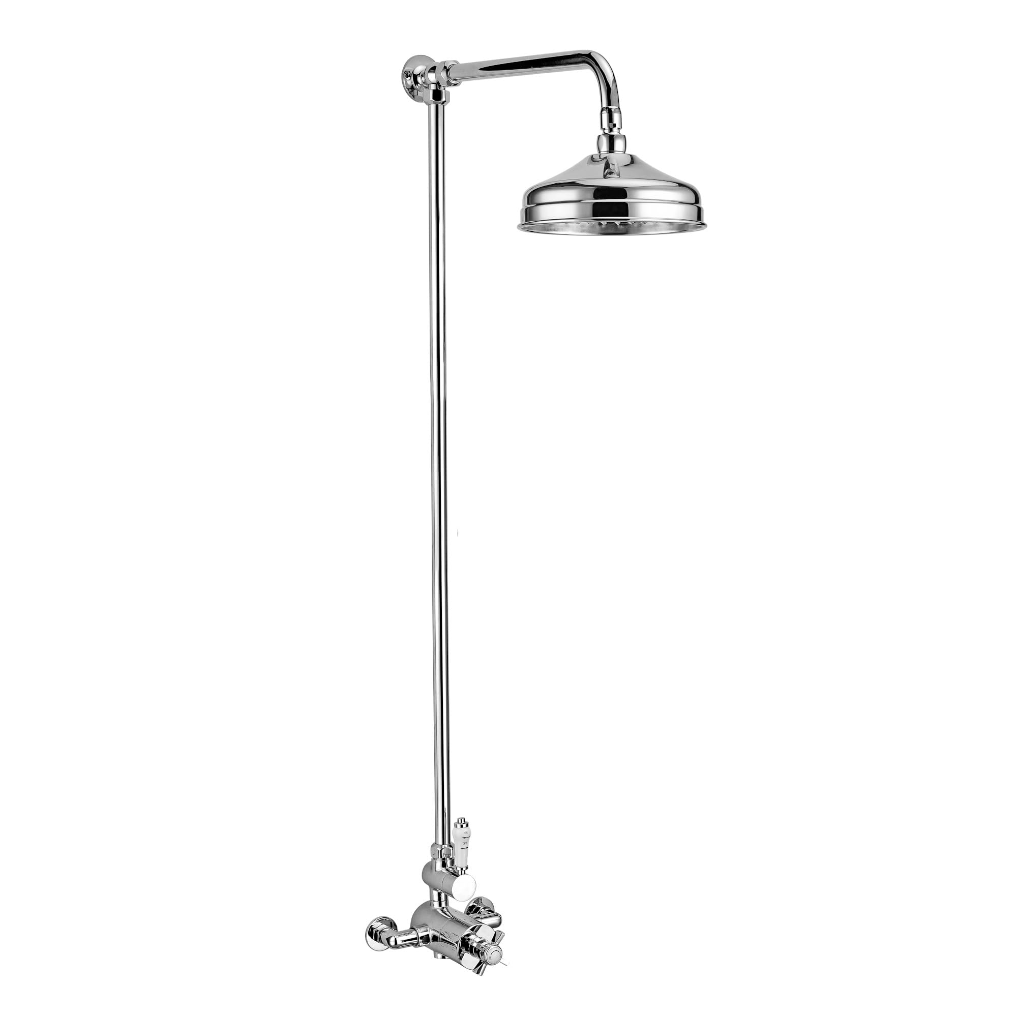 ENKI, Windsor, SH0224, Traditional Thermostatic Victorian Shower, Large Rainshower Head, Chrome, Traditional Shower Valve Style