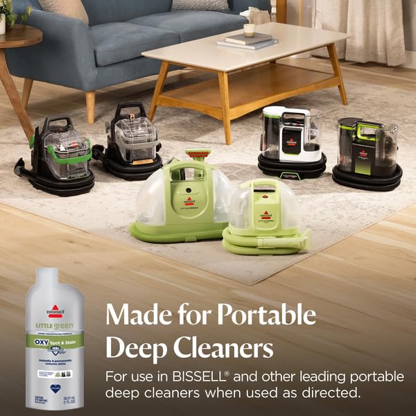 Image of Bissell NEW Little Green Pro Oxy Spot & Stain Super Concentrate Cleaning Formula for Portable Deep Cleaners, 6 Super Concentrate Pouches