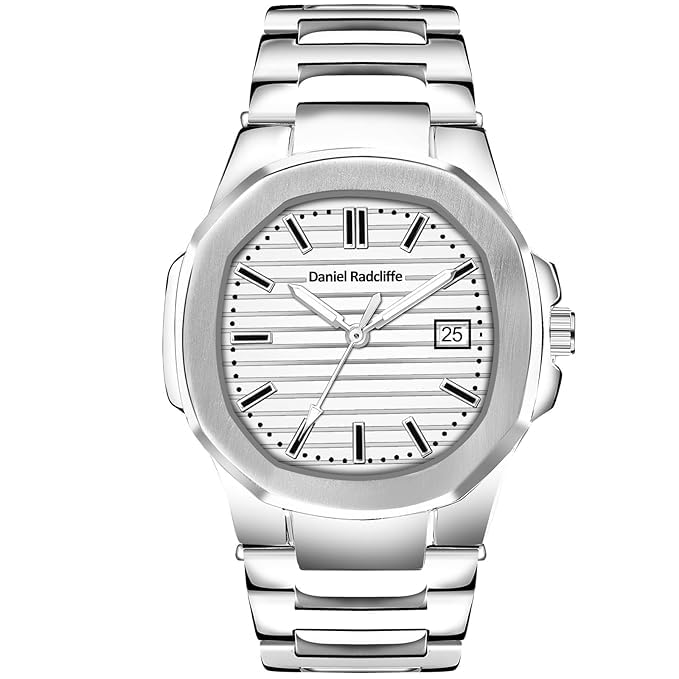Mister Empire Analog Mens Wrist Watch, Stainless Steel Silver Band, DRM-020 (White) (B0DC42RZ71) Amazon Price History, Amazon Price Tracker