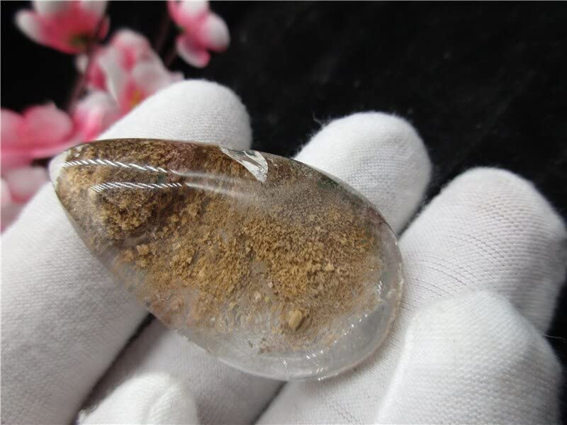 FFIME Natural Yellow Phantom Quartz Water Drop Ghost Rock Stone Garden Crystal Chorite-Crystals Stone