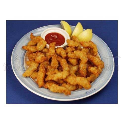 Pana Pesca Breaded Jumbo Clam Strip, 5 Pound -- 2 per case.