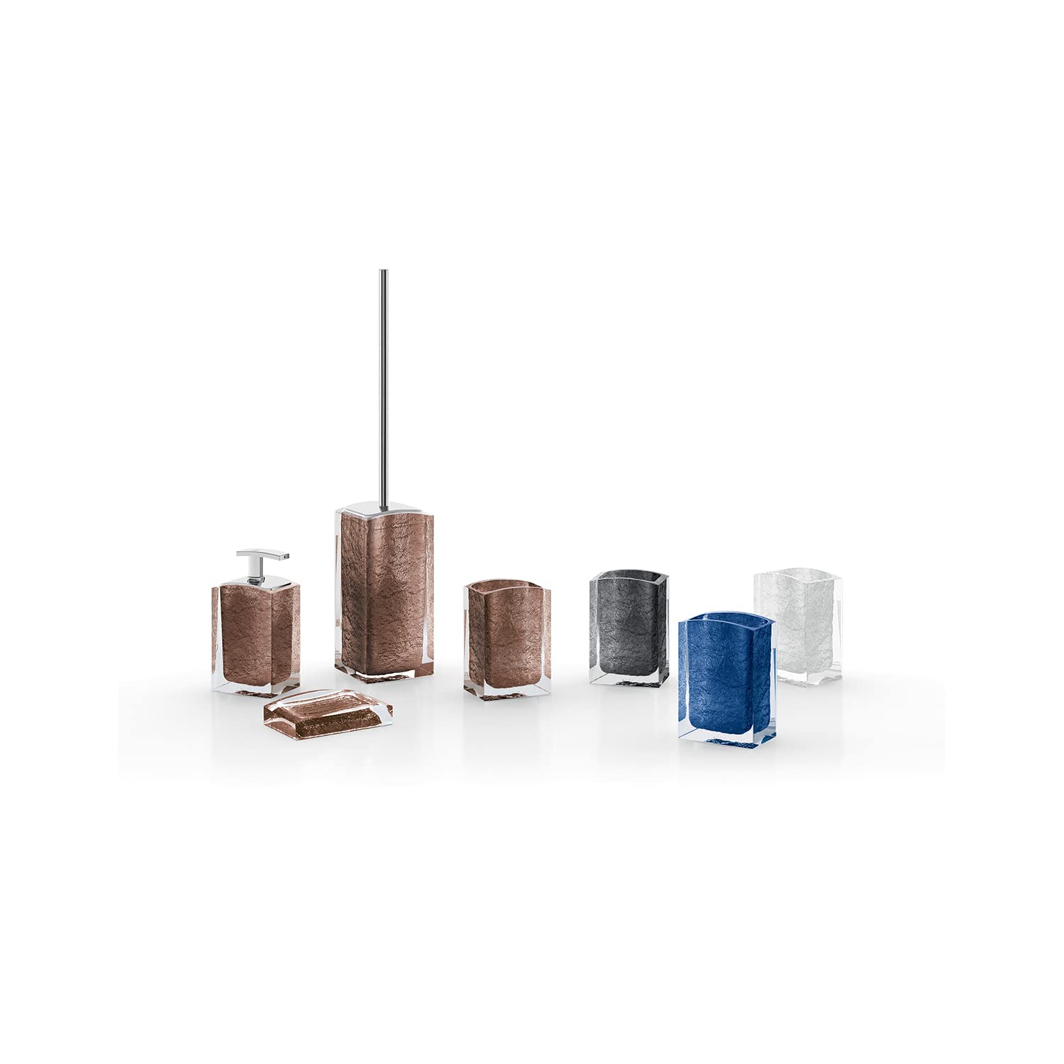 Sapho Gedy badkameraccessoires - Staande zeepdispenser Lounge, wit/zwart mat 545514