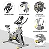 Wonder Maxi Indoor Cycling Bike, Stationary Exercise Bike Belt Drive Workout Bike with 330 Lbs Weight Capacity 45Lbs Flywheel, Ipad Holder and LCD Monitor for Home Cardio Training, Upgraded Version