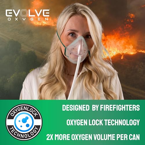 EVOLVE | 44-Liters of Pure Oxygen | Mask and Tube | 2X 22 Liter Canisters | Portable Oxygen Cans | Ideal for Home Use and Outdoor Activities | Designed by Firefighters | Made in The UK | Pack of 1 - Thumbnail 5
