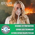 EVOLVE | 44-Liters of Pure Oxygen | Mask and Tube | 2X 22 Liter Canisters | Portable Oxygen Cans | Ideal for Home Use and Outdoor Activities | Designed by Firefighters | Made in The UK | Pack of 1 - Image 5