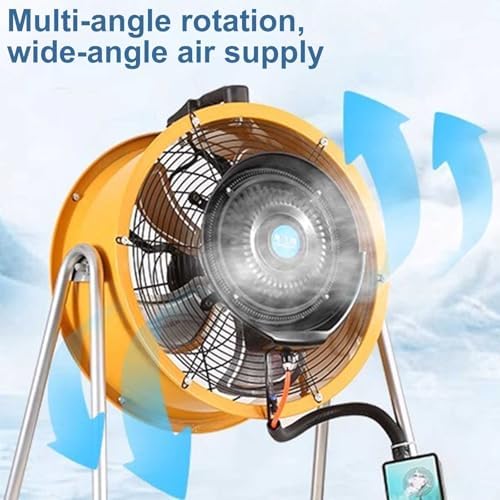 Heavy-Duty 22in Industrial Oscillating Fan, 3-Speed Metal Drum Fan for Warehouse, Garage, Workshops, Factory & Basement Cooling - High Velocity Performance