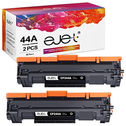 ejet 44A Compatible Toner Cartridges for HP CF244A 44 A for LaserJet Pro M15w M15a M28w M28a Printer (Black, 2-Pack) Cover