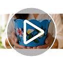 Image of Go Hooked Metal Flower Pot Planter (Pack of 3, 6 Inch) | Decorative Blue Indoor Outdoor Plant Pot with Floral Embossed Design | Round Planter for Home Balcony Garden Decor