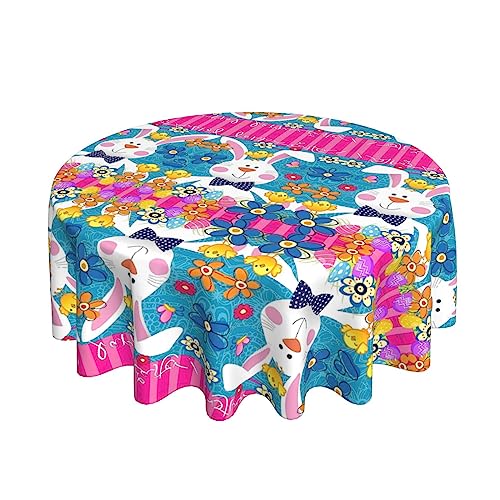 Nappe ronde 152 cm imperméable et infroissable pour table de repas - 3