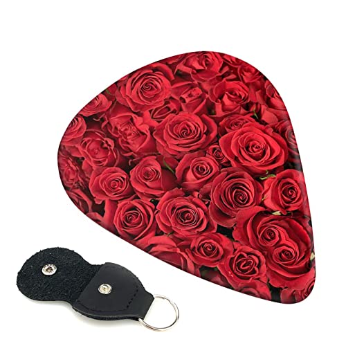 Red Rose Lot de 6 médiators pour guitare acoustique, guitare électrique, basse, ukulélé – fins, moyens et épais. - Les Beatles, Paul McCartney, John Lennon, RIngo Starr, George Harrison Red Rose Lot de 6 médiators pour guitare acoustique, guitare électrique, basse, ukulélé – fins, moyens et épais.