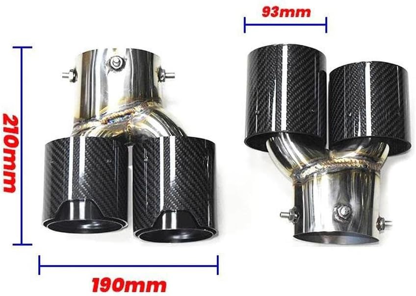 Spare Parts For BMW G22 G23 G26 M440i 2021 2022+ Car Quad Exhaust Tip Dual Exhaust Pipe Muffler Tip Exhaust System Nozzle Tailpipe(Black)