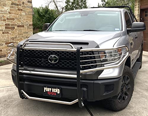 Hunter Gt-515 Grille Guard Compatible For 2019-2021 Toyota Tundra - Chrome Stainless Grill Brush Guard #TOP1