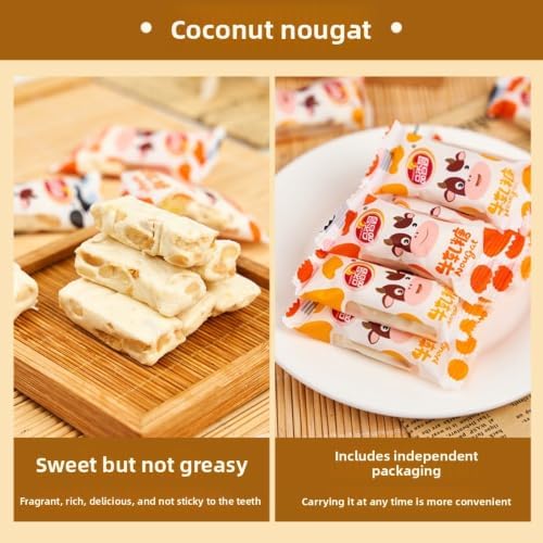 Pinxiangyuan Coconut Powder Durian Flavor Coconut Nougat 200g X 2 Bags Hainan Specialty Product Perfect Bakery Dessert Gift — view 4