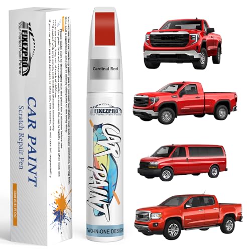 Image of Cardinal Red(G7C /WA130X) Touch Up Paint for GMC, Exact Color Match Car Paint Scratch Repair Remover Pen Kit Fix Vehicle Chips and Automotive Nicks Scuff