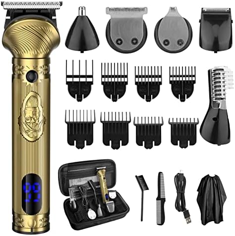 EVRWO Beard Trimmer for Men Professional Hair Clippers Trimmer Kit Electric Shaver/Razor Hair Trimmer Nose Hair Trimmer for Men Cordless Grooming Kit 6 in 1,Gifts for Men