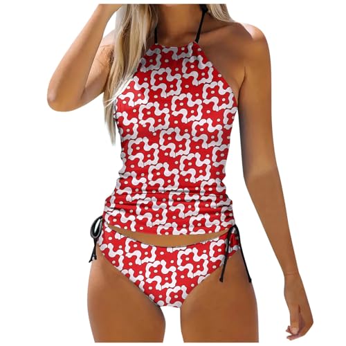 Maillot de bain imprimé à la mode pour femmes avec coussinet détachable et lacets d'été