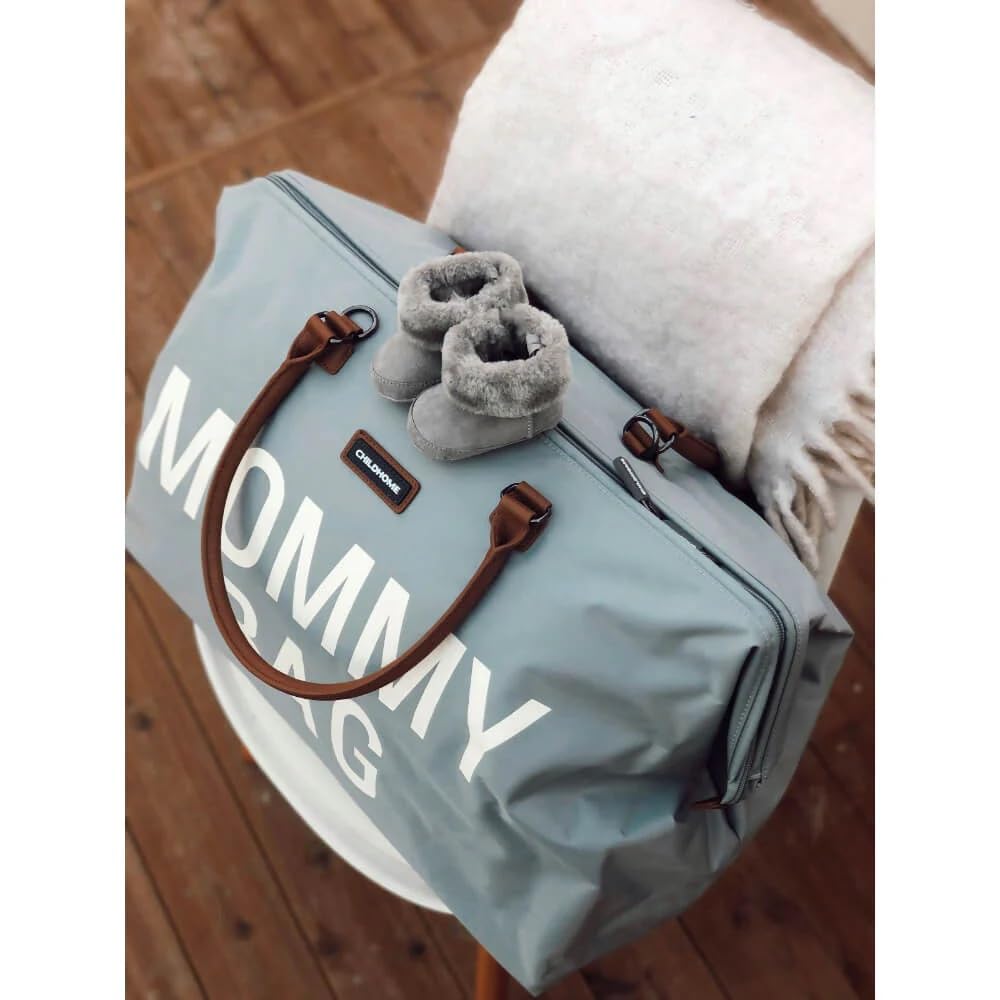 CHILDHOME, Mommy Bag, torba na pieluchy, dla kobiet w ciąży, torba podróżna, duża pojemność, mata do przewijania, regulowany pasek na ramię, przegroda, izolowana kieszeń, przejście na walizkę,