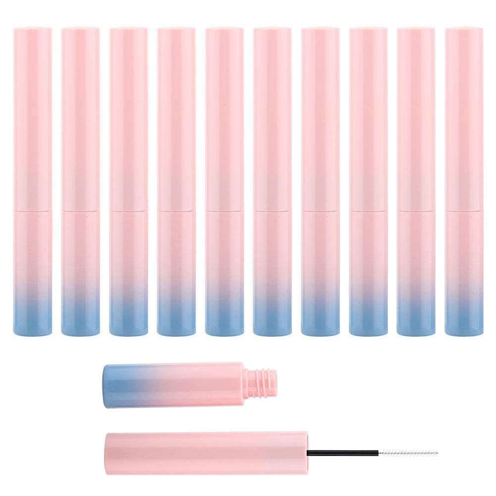 Yitengteng Mascara Container Bottle 10Pcs 6ML Reusable Gradient Empty Mascara Tube Portable Travel Mascara Bottle,Fine Brush