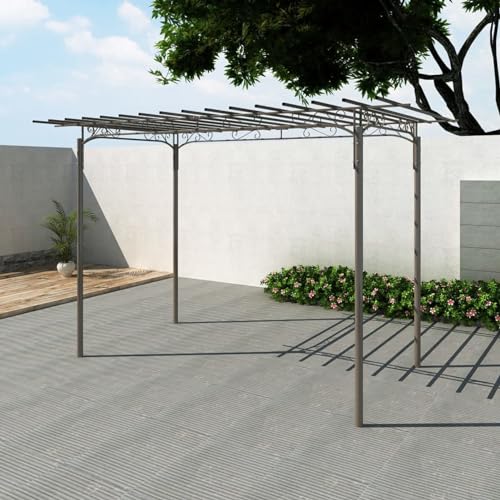 Homgoday Mobili Arco pergola da Giardino per Rose in Acciaio Decorazione Giardino, Decorazione da Mobili, Mobili da Interni/Esterni per Soggiorno Ufficio