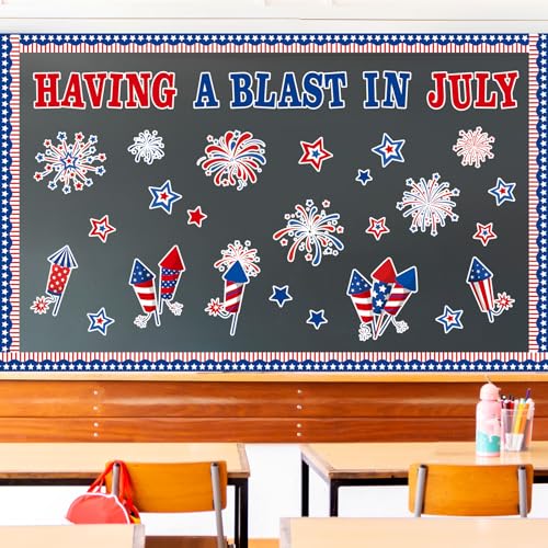 Décorations de tableau d'affichage du 4 juillet Harloon avec feux d'artifice patriotiques - 5