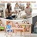 Ezebaby Portable Baby High Chair, High Chairs for Babies and Toddlers with Adjustable Legs, 6-in-1 Convertible to Booster Seat for Dining Table, Toddlers High Chair with Removable Cushions - Cream