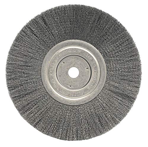 Weiler 01155 8" Narrow Face Crimped Wire Wheel, .0104" Steel Fill, 5/8" Arbor Hole, Made in The USA (Pack of 2)
