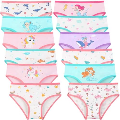Little Girls Underwear Toddler Panties Cotton Briefs 12 Pack