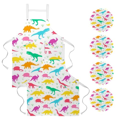 Tablier de cuisine anti-taches lot de 2 avec poches pour éviter de salir vos vêtements