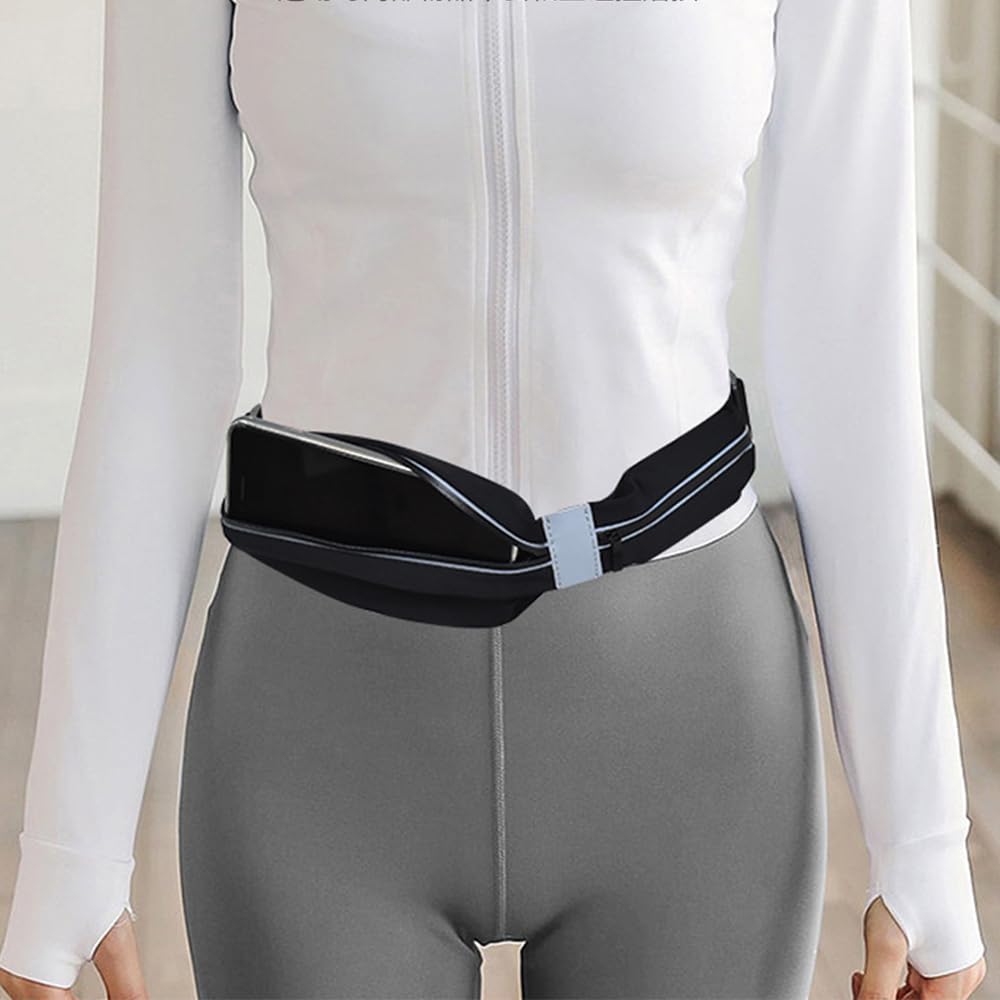 CNUAS Slim Running Belt for Women & Men Phone Holder for Running Fits ALL Phones Runners Fanny Pack Fishing Belt iPhone Running